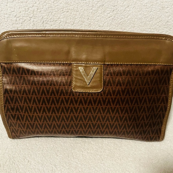 Mario Valentino Monogram Brown Clutch - Picture 10 of 11